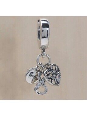 New Authentic Pandora Charm Family Infinity Triple 792201C01